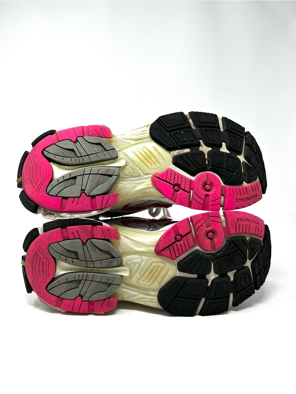 Authentic Balenciaga Womens Hot Pink White Runner Sneakers Shoes Chunky 40 10 - Picture 11 of 13